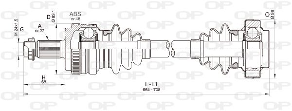 OPEN PARTS kardaninis velenas DRS6358.00